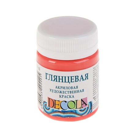 Acrylic glossy paint 50 ml, ZHK Decola, coral, 2928355