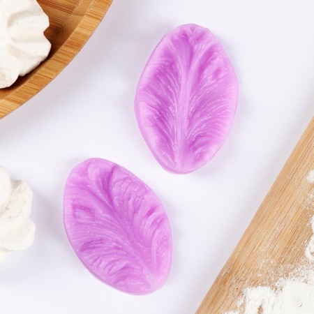 Mold "Leaf of Tropical Plants", silicone, 2 pcs, 6.5 × 4 × 2.3 cm, color mix-8