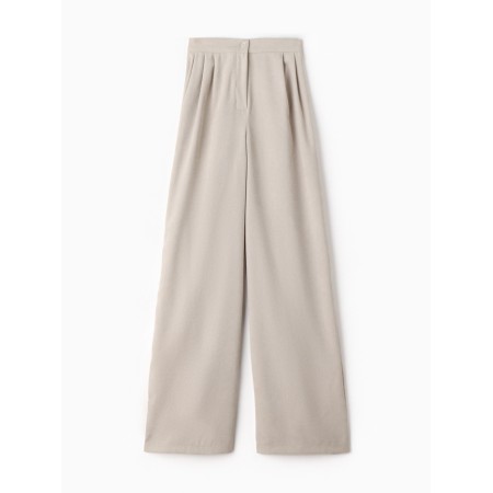 Women's Palazzo trousers, minku, gray-beige color, size 48