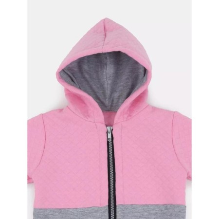 Combineson children's insulated tops "Capitane", height 62 cm, gray/pink color-8