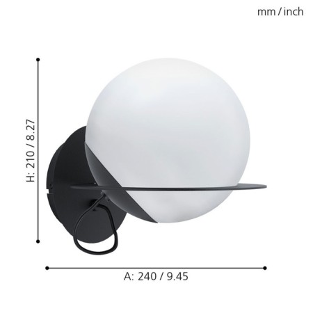 Bra Sabalete, 1x40W E27, black color-2