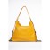 Sobo bag female, genuine leather, yellow ludor, 35x10x28 cm