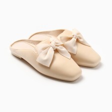 Female slippers, size 36-37, milk color