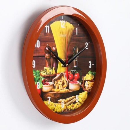Wall watches, D-28 cm, kitchen, "spaghetti", silent-1