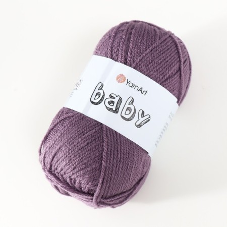 Baby yarn 100% acrylic 150m/50g (852 dusty lilac)-1