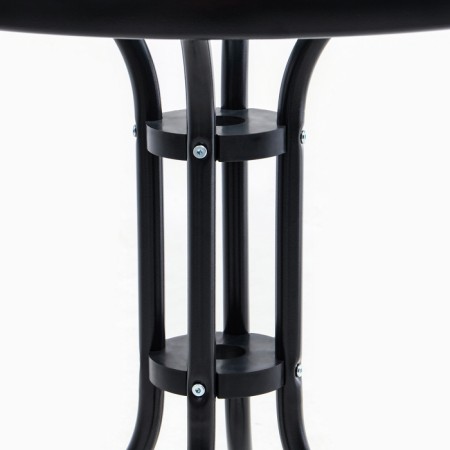 Set of garden furniture: table + 4 stools, textile, black, maximum load 120 kg-3