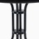 Set of garden furniture: table + 4 stools, textile, black, maximum load 120 kg