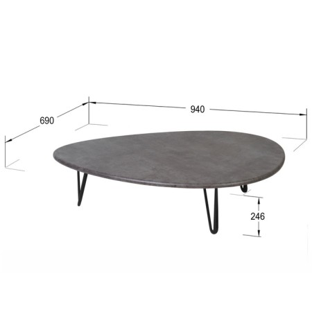 Dadley coffee table, 940 × 690 × 246 mm, color gray concrete-3