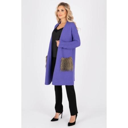Cardigan female, size 42, purple color-9