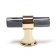 Handle button Cappio PK106, D = 12 mm, plastic, graphite/gold color