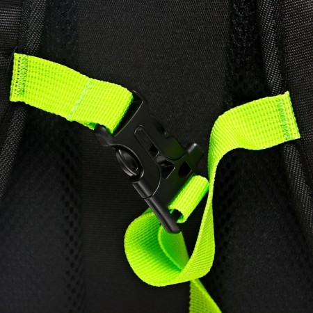 School backpack, 40 x 25 x 22 cm, Grizzly, ergonomic back, laptop compartment, black/green-4