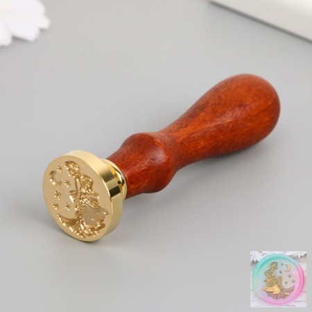 Printing for wax with a wooden handle "Rusali on the stone" 9x2.5x2.5 cm