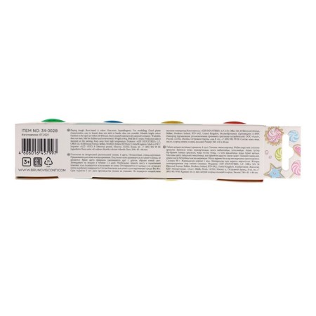 Plant -based plasticine set 4 colors, 80 g, happycolor, mix-4