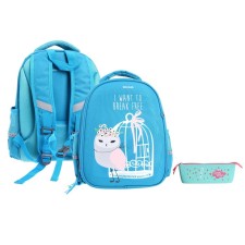 Frame backpack 36 x 28 x 17 cm, + pencil case, Bruno VisConti 