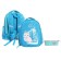 Frame backpack 36 x 28 x 17 cm, + pencil case, Bruno VisConti "Cute Owls. Coquette", turquoise