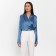 Women's blouse with a drapician Mist: Classic Collection p. 42, blue color