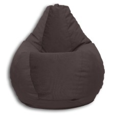 The pear-pear chair is positive real a, size L, diameter 80 cm, height 100 cm, velor, brown color