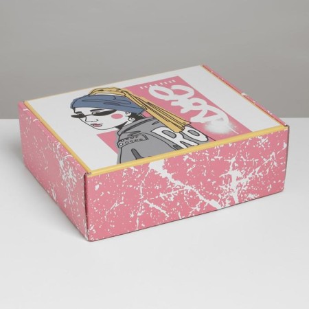 Gift folding box, packaging, “Girl with Seryozha”, 27 x 21 x 9 cm-3