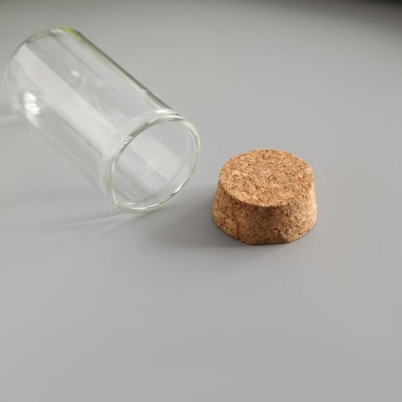 Decor for creativity Glass with a cork "Sausage" 6x3x3 cm-2