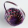 Wicker basket, D13 x H9/32 cm, multi -colored, bamboo