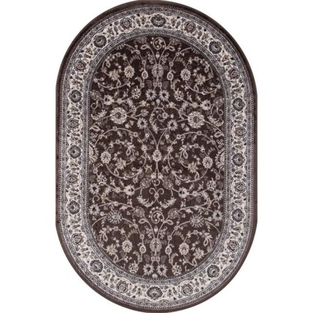 Oval Merinos Valencia Deluxe carpet, size 200x300 cm, color Brown