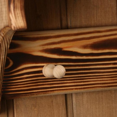 The shelf is burned, 3 hooks, 43 × 27 × 17 cm-5