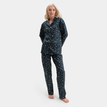Pajama female kaftan "stars", r.52-54, dark blue-6