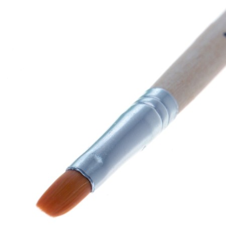 Nylon brush No. 7, flat, wooden pen-2