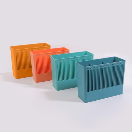 Organizer for storage "Classic", hinged, 3 sections, with an adhesive base, 18.5 × 14.3 × 7.5 cm, color mix-3