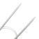 The knitting needles are circular, aluminum with 80 cm/5.0 mm coating