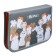 Penal 1 section 140 x 210 x 40 mm, folding pocket and cosmetic bag, fabric, calligrata topontent "cats"