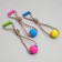 Cable toy with chewing elements "Ball with 1 handle", up to 36 cm, multi -colored