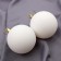 Set of balls plastic D-8 cm, 2 pcs "matte" white