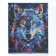 Diamond mosaic with full filling on canvas with a subframe of the Lunar Wolf, 40 x 50 cm
