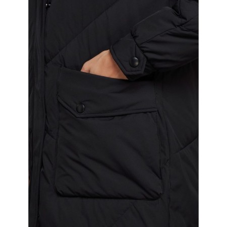 Coat insulated winter female, size 50, black color-12