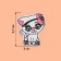 Thermal appliance "Cat with a flower", 5 × 5.7 cm, white/pink color