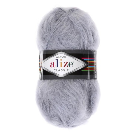 Yarn "Mohair Classic" 25% moher, 24% wool, 51% acrylic 200m/100g (21 gray)-1