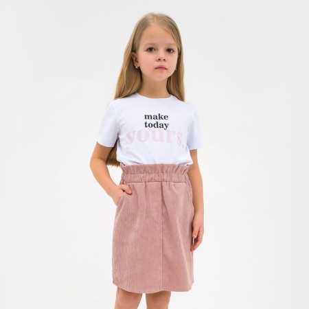 Children's skirt KAFTAN "Velvet", p. 34 (122-128), dusty pink