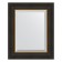 Mirror with fatset in a baguette frame, a black tree with gold 71 mm, 44x54 cm