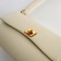 Bag Women's Messenger on the Textura valve, medium size, milk color