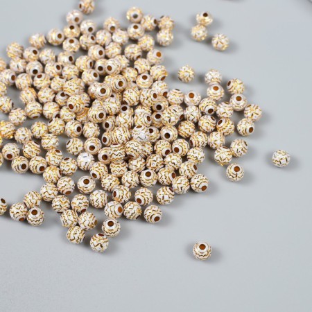 Beads for creativity plastic "Golden Web" set of 20 g 0.6x0.6x0.6 cm-1