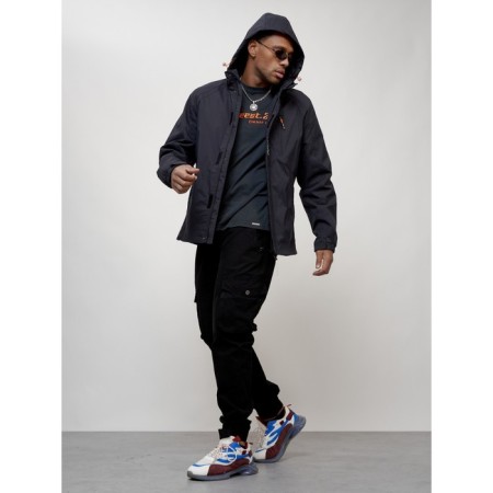 Sports male jacket, size 56, dark blue color-6