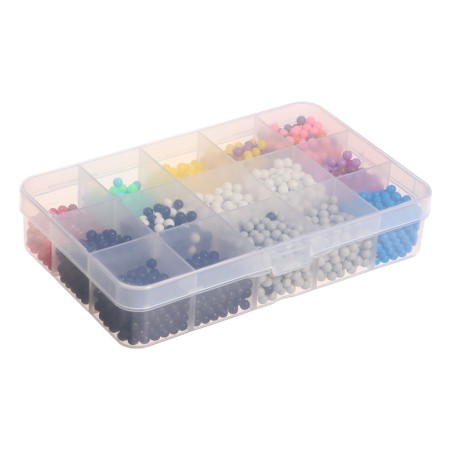 Aquamosaic in a container, 2500 balls, 10 stencils, 2 basics-14