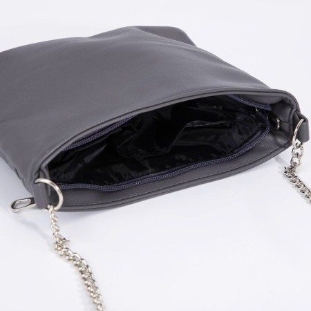 Bag Cross-Bodi with a zipper, gray color-5