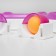 A toy for cats 2 in 1 "Circle and wave" with a ball (cardboard box), mix of flowers
