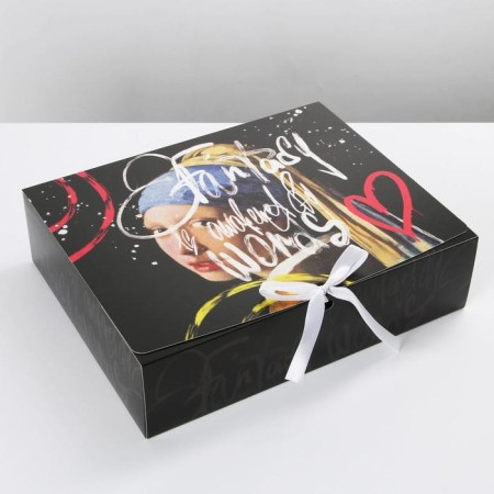 Gift folding box, packaging, "art", 31 x 24.5 x 8 cm