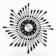 Watch walls, series: openwork, "fountain", smooth move, 69 x 69 cm, d-22 cm