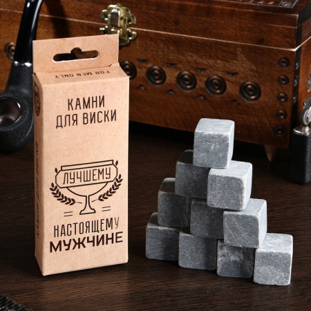 Wisks for whiskey "real man", natural steat, 10 pcs