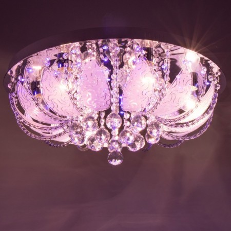Svetogor chandelier "Simoda" 8x60W E27 LED lighting chrome 60x60cm-3