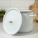 Pan without a decolle, 5.5 l, induction, metal cover, white color